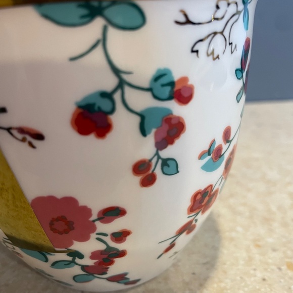 Cath Kidston Letter Alphabet Monogram H Mug 16oz Coffee Tea Cream Floral Chintz - Picture 6 of 8